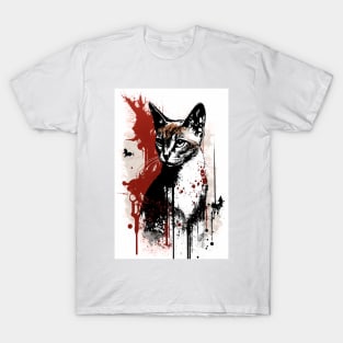 Abyssian Cat Portrait T-Shirt